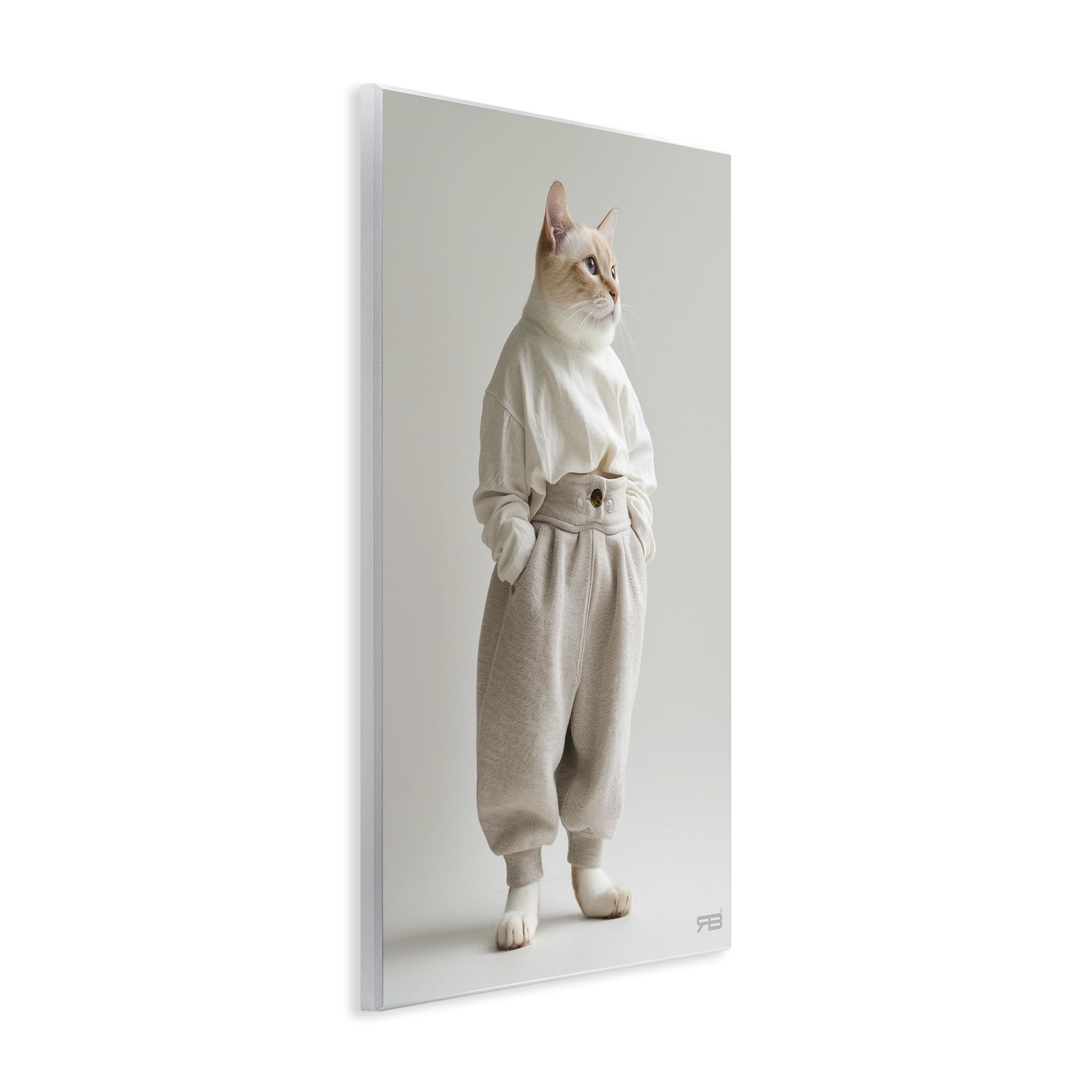 Stupell Industries Trendy Fashion Cat Animals & Insects Painting Unframed Art Print Wall Art, 13 x 19
