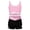 Pink, variant on Fldy Kids Girls 2 Piece Ballet Yoga Workout Tracksuit Sleeveless Dance Crop Top with Shorts Set Pink 6