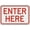 Warning Sign 5, variant on Enter Here Sign 8"x12" - Aluminum Tin Warning for Home Outdoor Garden, Weatherproof Directional Decor for Entrance