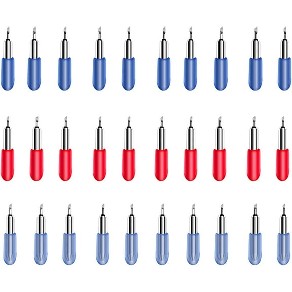 30 PCS Replacement Blades for Joy and Joy Xtra Machine,Fine Point Blades Include 45° Standard Blades,30°Shallow Cutting Blades and 60° Deep Cutting Vinyl Fabric Blades-30