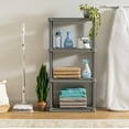 thumbnail image 4 of IRIS 4-Tier Plastic Storage Shelves, 48" H x 11" W x 23" D, 160 Lb Total Capacity, Gray, 4 of 12