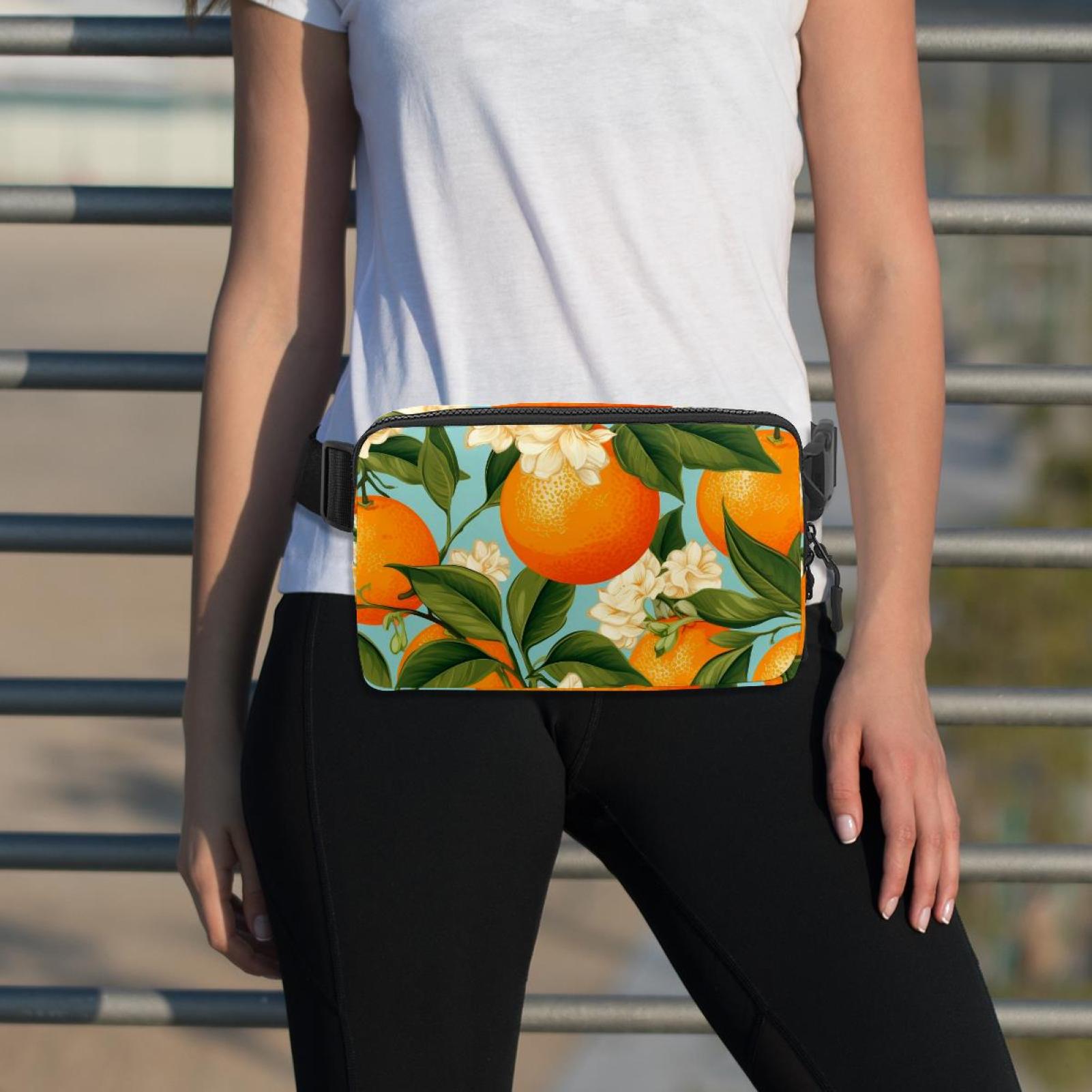 Oranges Lightweight and Adjustable Crossbody Bag with Extension Strap - Unisex Sling Bag, Crossbody Bag, Fanny Pack