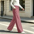 thumbnail image 6 of Wensltd Women Summer Pants Casual Loose Fit Trousers Elastic Waist Pockets, 6 of 7