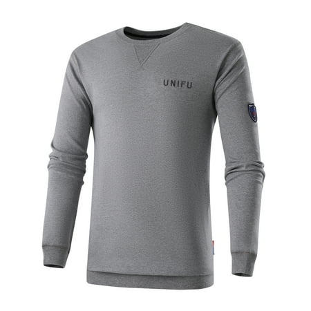 UNIFU FR Shirts Men’s Flame Resistant 7OZ Lightweight Crew Neck 100% Cotton Long Sleeve Welding Shirt NFPA2112/CAT2