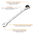 thumbnail image 4 of Uxcell 2pcs 12-Point Ratcheting Combination Wrench 3/8 Inch 72-Teeth 45# Carbon Steel, 4 of 7