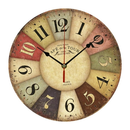 Esquirla Imported Vintage Wall Clock Rustic Home Kitchen Wooden 30cm Decor London Old Town