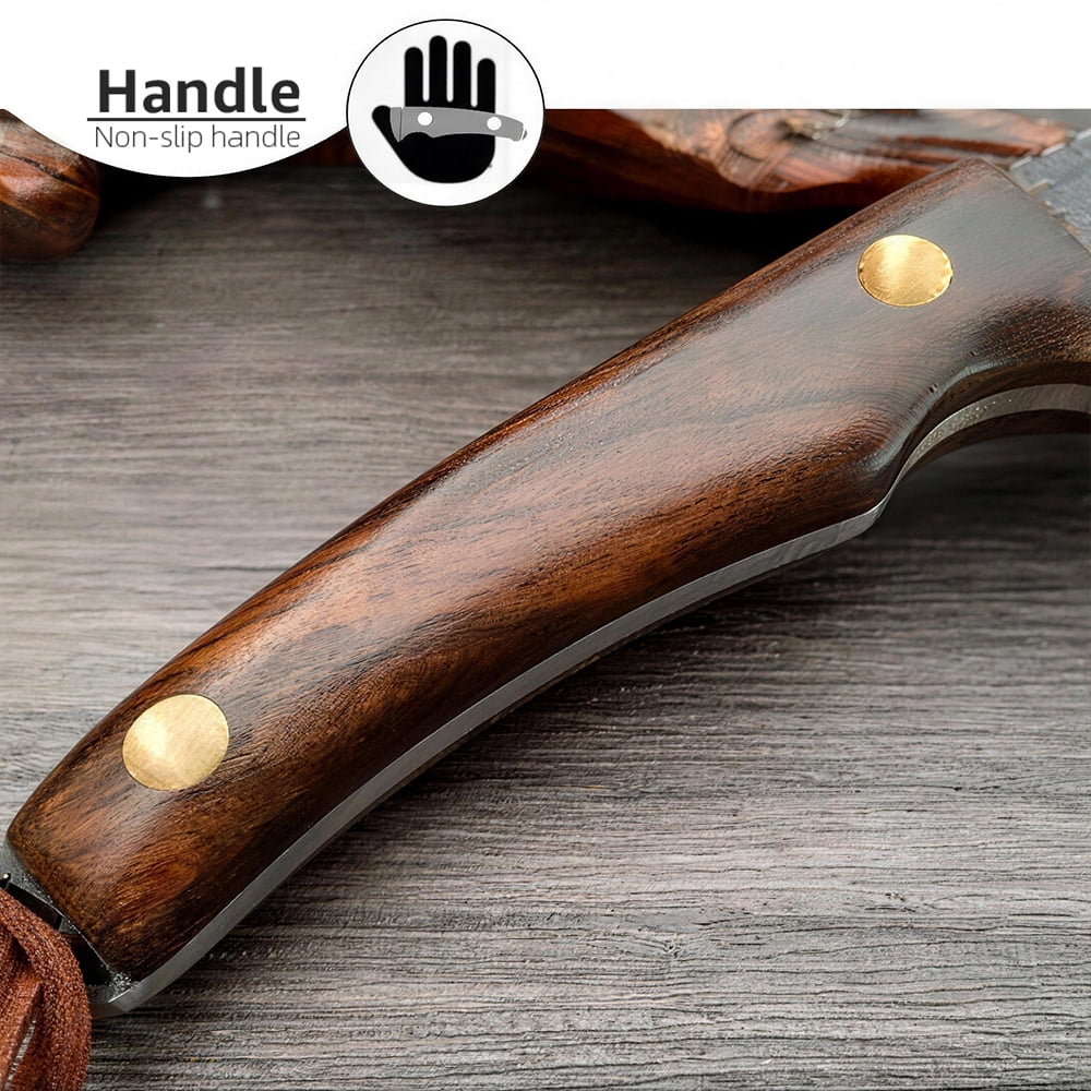 3.5" Fixed Blade Hunting Knife Set Knife Boning Knives Meat Carving Knife Bushcraft Butcher Knives with Lanyard
