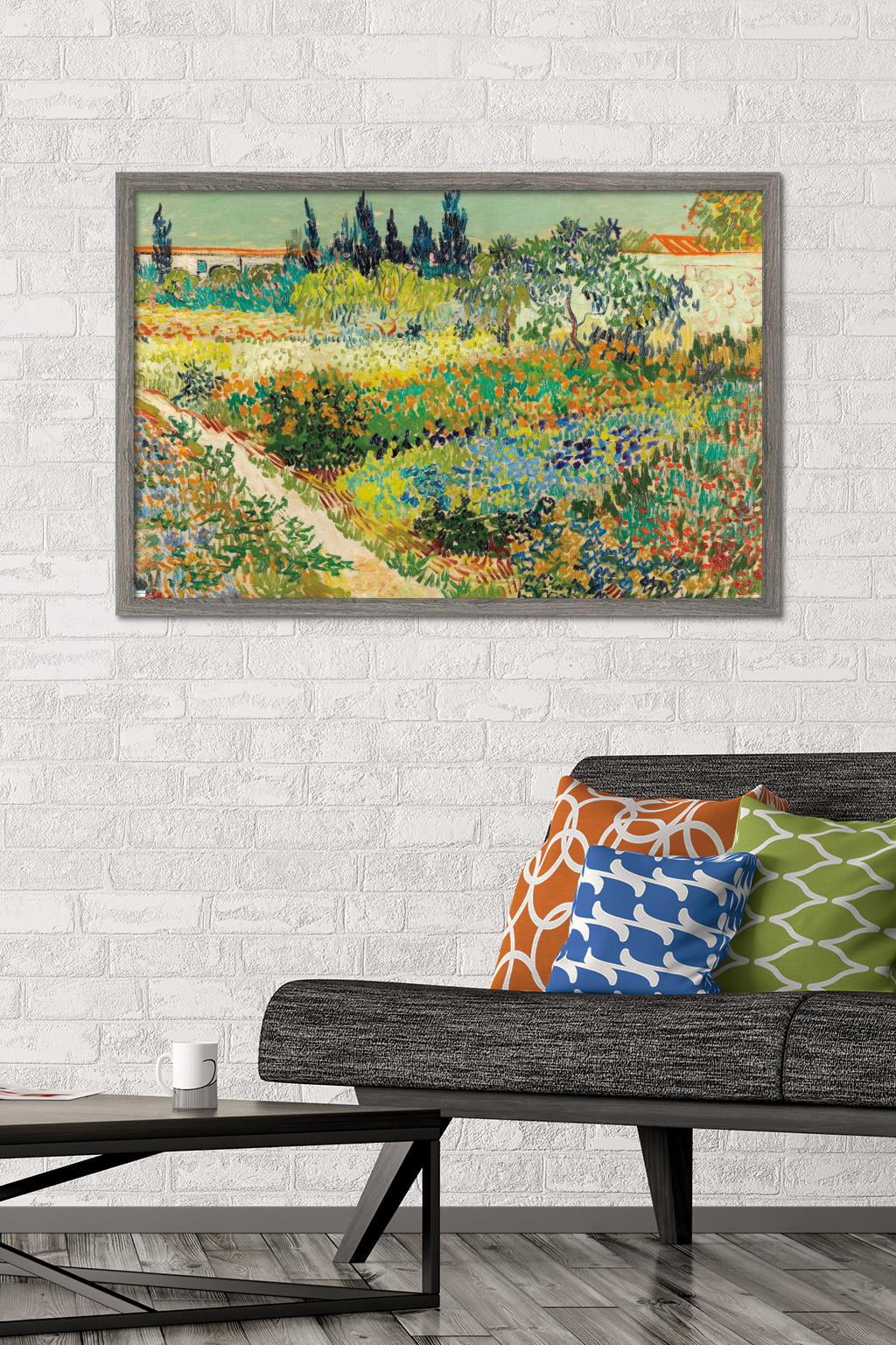 Garden at Arles by Vincent van Gogh Wall Poster, 22.375" x 34" Framed