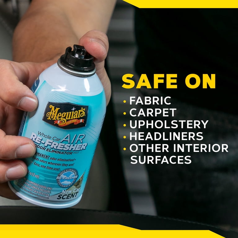 Meguiar's Whole Car Air Re-Fresher Odor Eliminator Mist, New Car Scent,  G16402, 2 oz