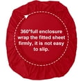 thumbnail image 3 of Flxxie 1800 Thread Count Brushed Microfiber Fitted Sheet with 15" Pocket, Twin, Red, 3 of 6