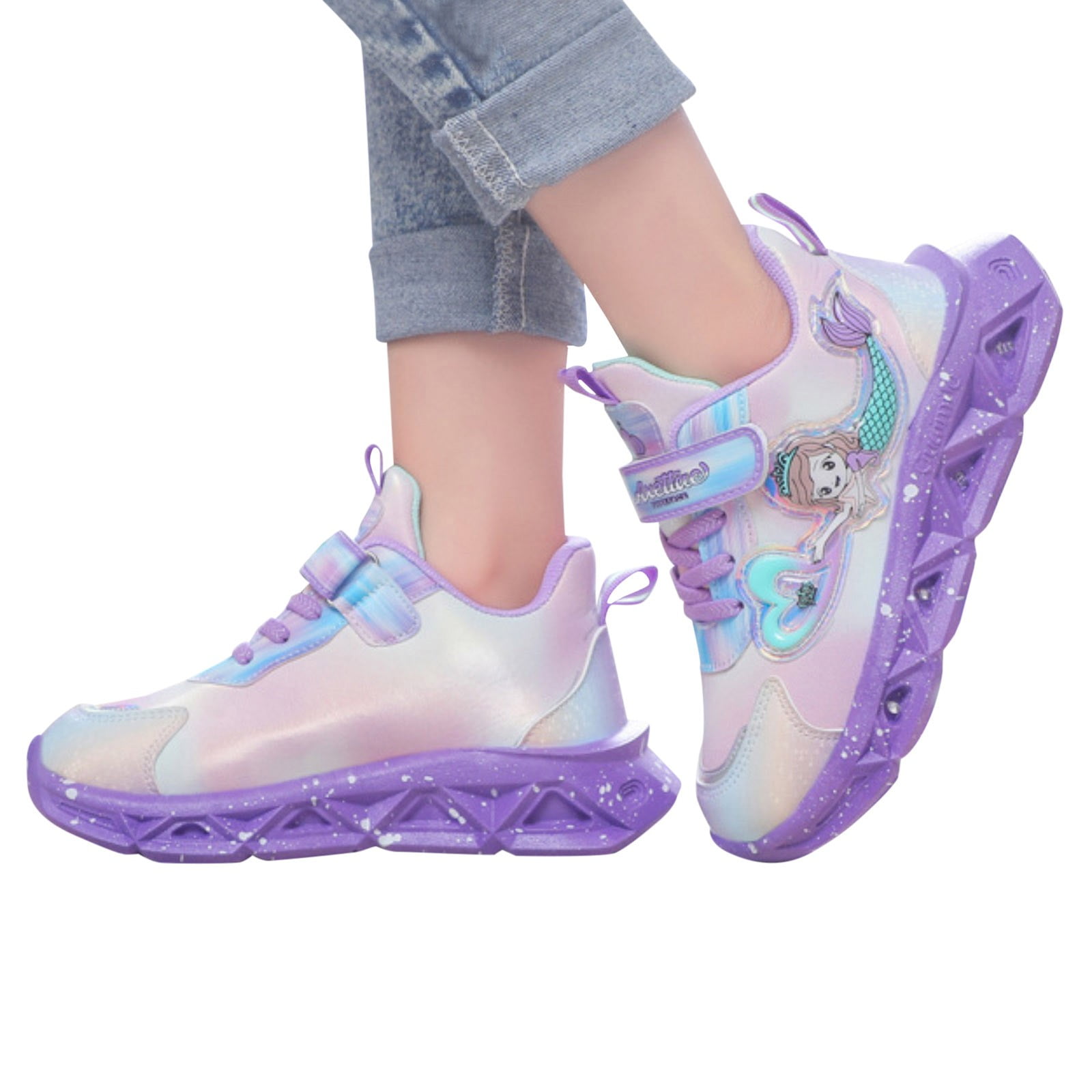 adviicd Toddler Shoes Girl Girls Slip On Sneaker Athletic Running Shoe for Walking Running Tennis and Sports Purple 25