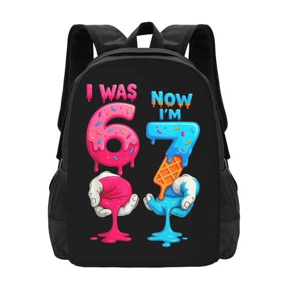 67 Six Seven Backpack Fashion Travel Backpack Laptop Backpack Simple And Large Capacity Backpack 16.5 Inch