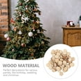 thumbnail image 4 of Pawsdot 100Pcs Light Brown Beech Wooden Hanging Ornaments Hexagonal Shapes for Wedding, 4 of 5