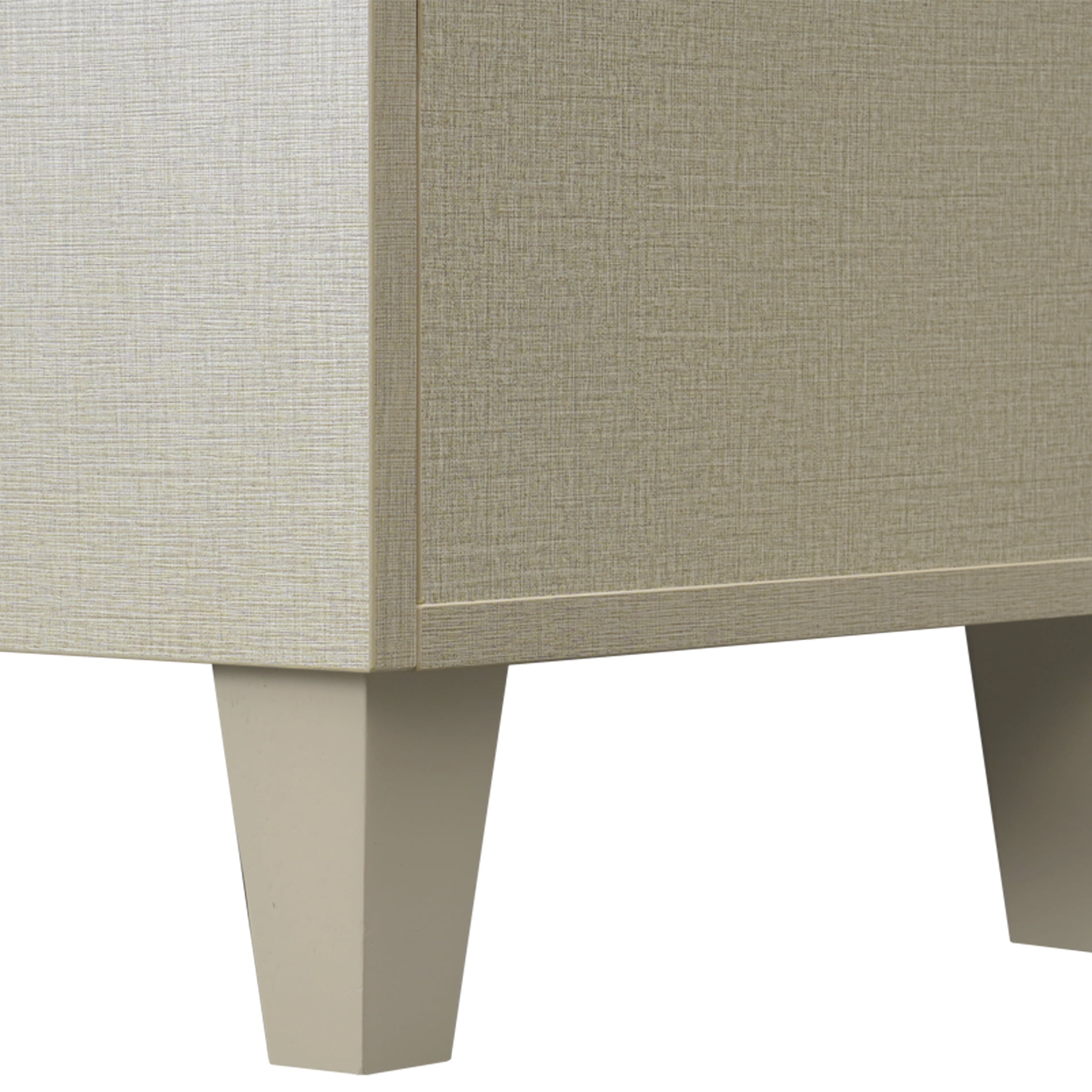 Sideboard Buffet Cabinet with 6 Compartments, 71" Wide, Beige Linen Printed Finish