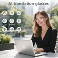 thumbnail image 6 of Unisex AI Translation Smart Glasses - 164-Language Support, Polarized Lens, AI Voice, iOS/Android, Halloween Gift, 6 of 17