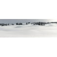 thumbnail image 2 of The Yellowstone Collection 14x7 Gold Ornate Wood Framed with Double Matting Museum Art Print Titled - Fresh Snow, Blacktail Deer Plateau, Yellowstone National Park, 2 of 4