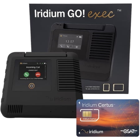 Iridium GO! Exec Satellite WiFi Hotspot Terminal - Voice, Messaging & Data, Tracking Tracker & GPS Smart Device
