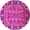 thumbnail image 1 of Ahgly Company Indoor Round Oriental Pink Industrial Area Rugs, 7' Round, 1 of 4