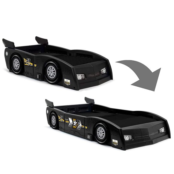 Delta Children Grand Prix Race Car Toddler & Twin Bed - BLACK