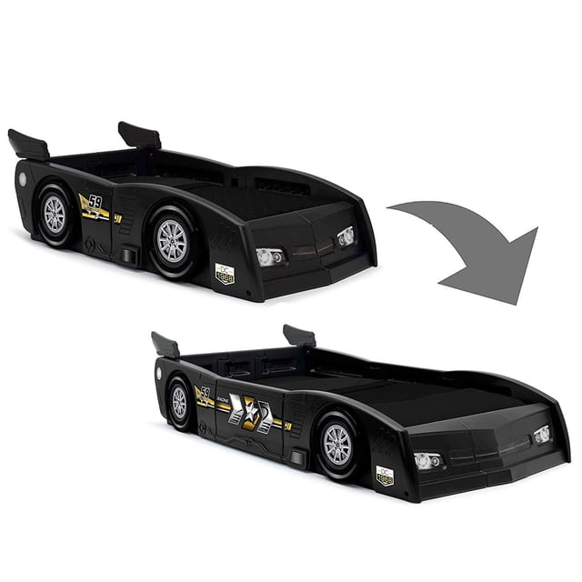 Delta Children Grand Prix Lit Voiture de Course pour Tout-Petit et Lit Simple - Noir