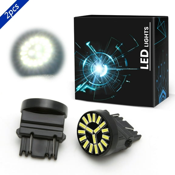 3157 LED Backup Reverse Light Bulb for 2000-2006 Chevrolet Silverado 1500 6000K White 4014 18-SMD 2x