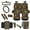 Wild Mushroom, variant on Yuyamidu Sunset Car Seat Covers Seaside Seat Belt Cover Armrest Pad Steering Wheel Cover Handbrake Cover Gear Shift Cover Cup Coasters Rearview Mirror Cover 14 Pieces Car Accessories