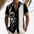 thumbnail image 2 of IWRICH Men's Plus Size Vacation Shirts Button down Short Sleeve Printed Tops Buttons up Summer Beach Hawaiian T Shirts Black L, 2 of 4