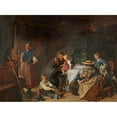 thumbnail image 2 of Felix Schlesinger 18x14 Black Ornate Wood Framed Double Matted Museum Art Print Titled - Family Music (ca. 1860-1890), 2 of 5