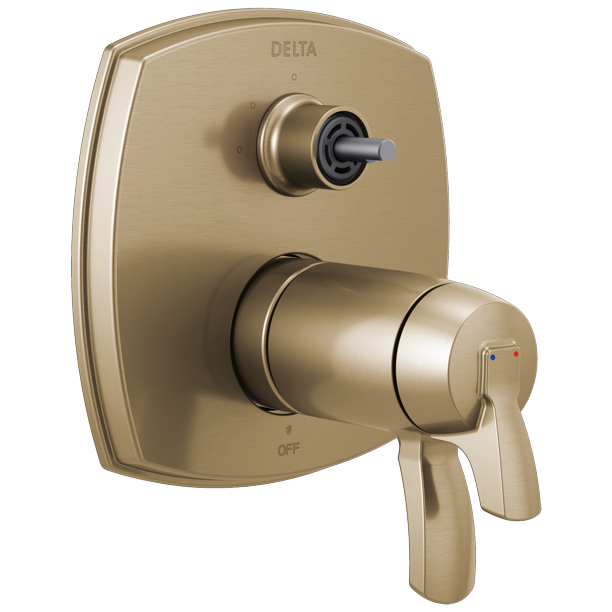 Delta Stryke 17 Thermostatic Integrated Diverter Trim with Three