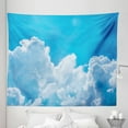 thumbnail image 1 of Blue White Tapestry, Crystal Clouds in the Sky Heavenly Life Hope Surface of Planetary Body Image, Fabric Wall Hanging Decor for Bedroom Living Room Dorm, 5 Sizes, Blue White, by Ambesonne, 1 of 1