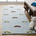 thumbnail image 2 of SAFAVIEH Kids Cars Stripes Runner Rug, Light Blue/Yellow, 2'6" x 8', 2 of 7