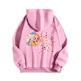 thumbnail image 4 of VOONCAS Women's Floral Oversized Hoodie - Dandelion Print, Pink Size S - Machine Washable Casual Wear, 4 of 5