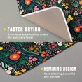 thumbnail image 3 of Colorful Flowers Dish Drying Mat - Spring Floral Microfiber Drying Pad 16 x 18 Inch Leaves Dish Mat Reversible Dish Drainer Mats Countertops Protector Pad, 3 of 6