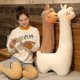 thumbnail image 4 of Fluffy Alpaca Cutest Snuggle Buddy Alpaca Plush Long Neck Plush Toy Sofá Almohada, 4 of 5