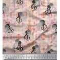 thumbnail image 1 of Soimoi Poly Georgette Fabric Texture & Jellyfish Ocean Print Fabric by Yard 42 Inch Wide, 1 of 1