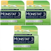 Monistat 3 Cream, 3-Day Yeast Infection Treatment for Women: 1x Reusable Applicator & 1x 25g External Anti-Itch Cream Bundle 3 PACK *EN