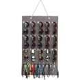 thumbnail image 1 of Glasses Wall Bag, 15 Slots Hanging Glasses Bag, Wall Mounted Sunglasses Bag, Felt Glasses Hanging Bag with 3 Card Slots and 9 Multi-Function Buckles (Grey), 1 of 5