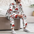 thumbnail image 7 of Lsque Rabbit And Hedgehog Pattern Long Sleeve Pajama Set for Men - Soft 2-Piece Sleepwear and Loungewear Set with Pockets, Comfy Nightwear-Large, 7 of 7