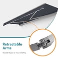 thumbnail image 4 of 10' x 8' Motorized Retractable Awning Sunshade Canopy with Remote Control for Patio Deck Yard (Dark Grey), 4 of 8