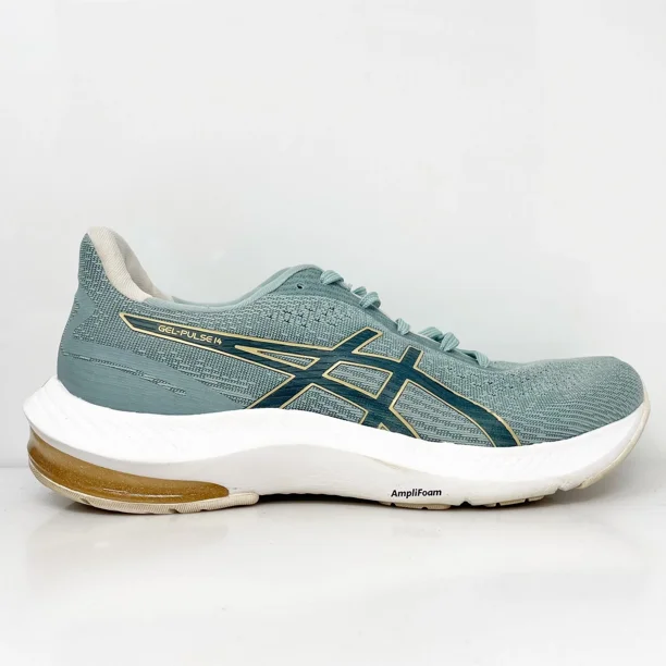 Asics Womens Gel Pulse 14 1012B318 Green Running Shoes Sneakers Size 9.5
