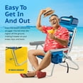 thumbnail image 4 of (Tall Chair)  Homevative Folding Backpack High Beach Chair, Towel bar, High Tide, 4 of 13