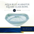 thumbnail image 4 of Badash Alabaster Square Glass Bowl, Aqua Blue - 10", 4 of 9