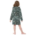 thumbnail image 4 of FORMRS Niños Bathrobe Unisex Hooded Robe Soft Plush Pajamas Sleepwear, Size 10-12T, Floral Forest Scene, 4 of 7