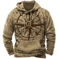 thumbnail image 2 of Sudaderas con capucha vintage para hombre, sudaderas con capucha con estampado de brújula, ropa de calle de estilo Harajuku para hombre, jerséis de gran tamaño de otoño para hombre, 2 of 5