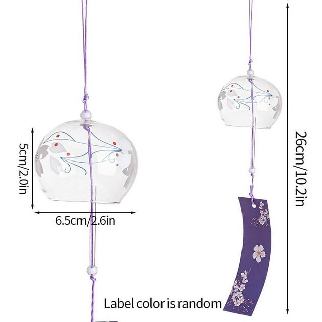 Glass Hanging Decoration Japanese Style Painted Wind Chime Hand Painted Home Decoration Creativity Valentine's Day Birthday Gift