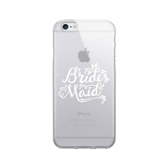 OTM Prints Clear Phone Case, Brides Maid White - iPhone 6/6s/7/7s