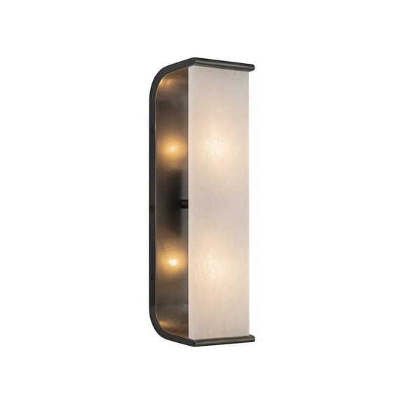 Kuzco Lighting Wv327015 Abbott 2 Light 15" Tall Wall Sconce - Urban Bronze / Alabaster