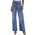 thumbnail image 2 of LWavelet Womens Cuffed Wide Leg Jeans High Waisted Daily Casual Denim Pants Blue S, 2 of 7