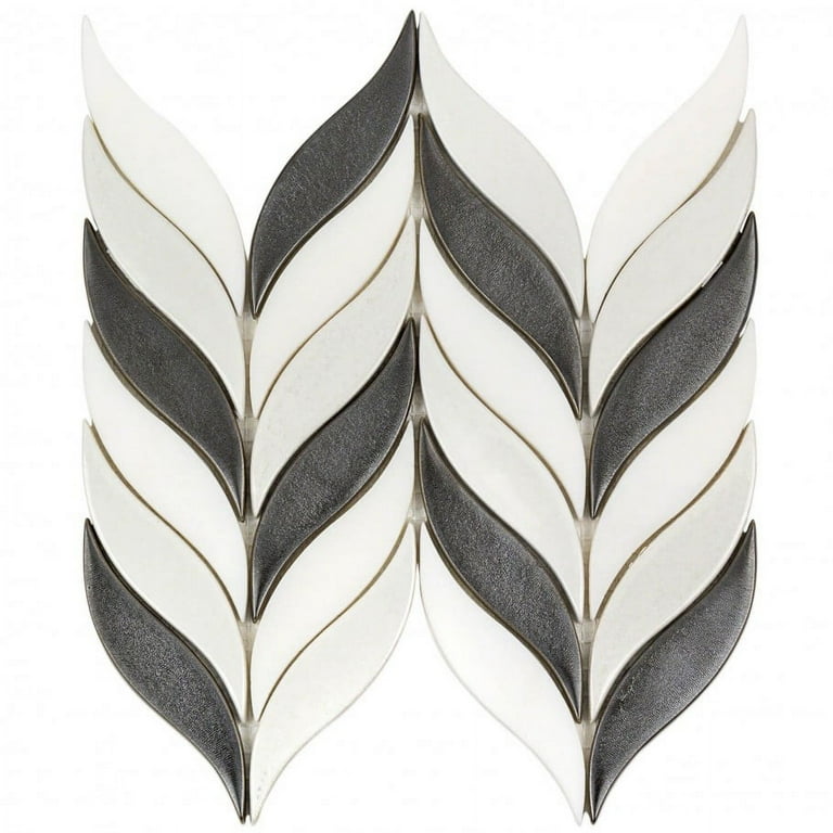 Divine Sprig Gunmetal 11.75 in. x 10.5 in. Marble and Ceramic Mosaic Tile (0.86 Sq. Ft.) Divine Sprig Gunmetal 11.75 in. x 10.5 in. Marble and Ceramic Mosaic Tile (0.86 Sq. Ft.)