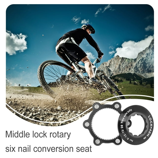 Becaristey 1 Set Centre Serrures Disque Rotors Adaptateur Robuste Remplacement Réparation Boulons de Vélo Compatible pour le Verrouillage Noir 1Set